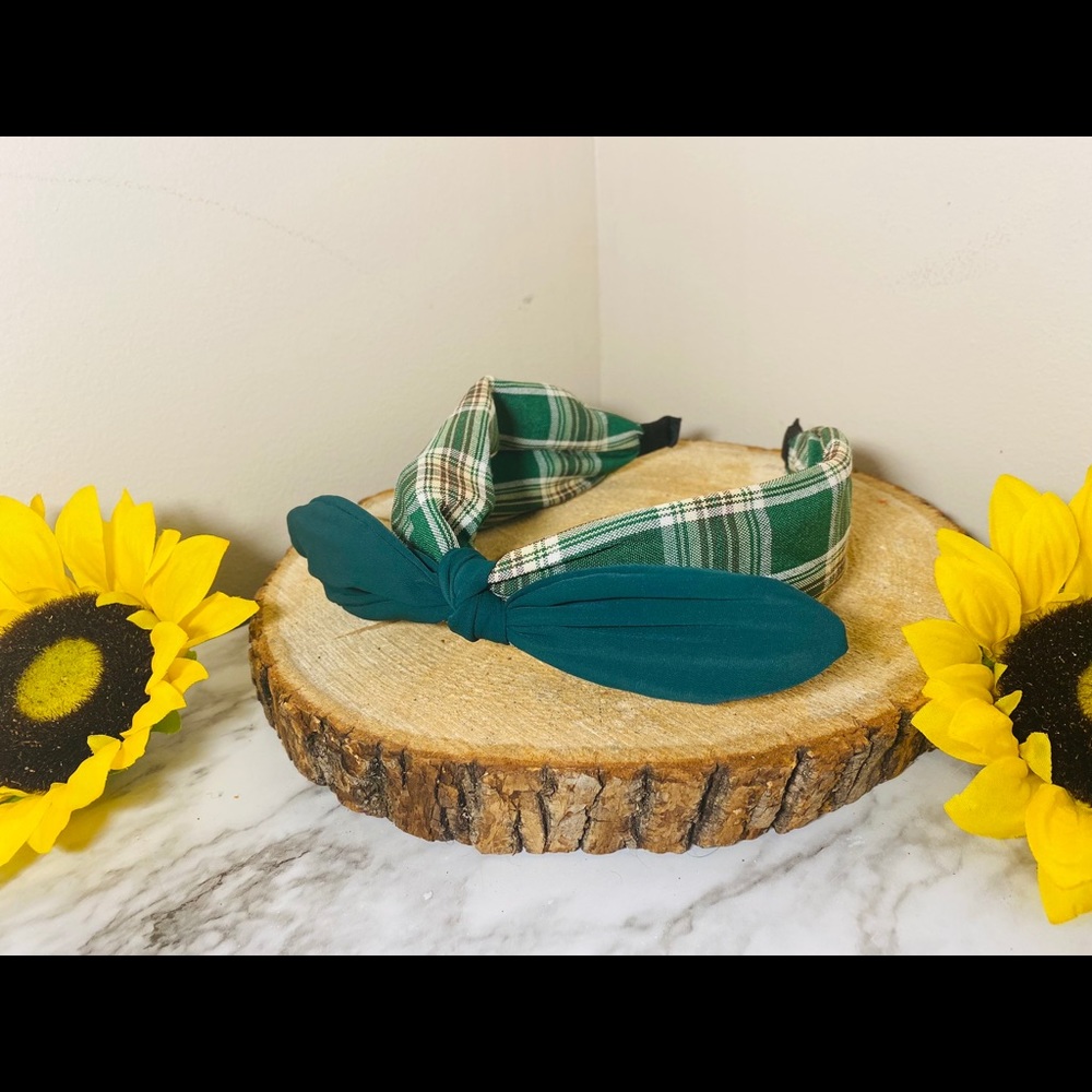Plaid Rabbit Ears Headband - Picture 3 of 6